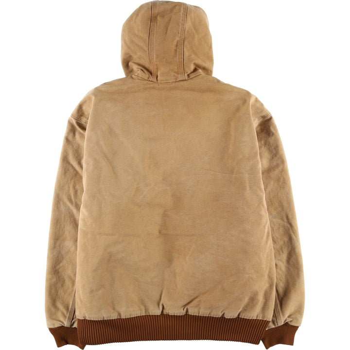 Carhartt Active Jacket, Padded Duck Full-Zip Hoodie, Men's XXL cotton beige type brown Vintage Second Hand