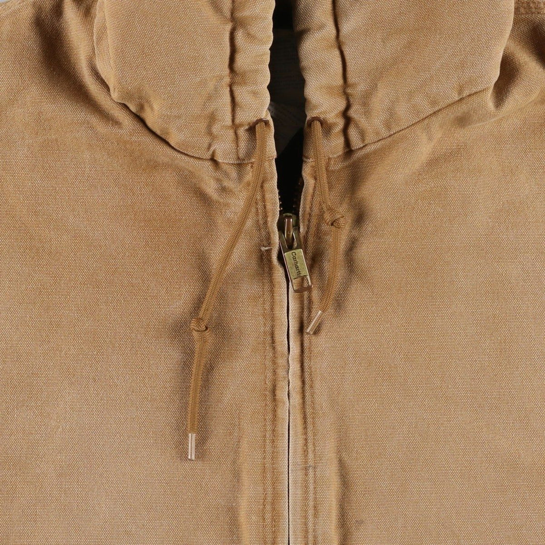 Carhartt Active Jacket, Padded Duck Full-Zip Hoodie, Men's XXL cotton beige type brown Vintage Second Hand