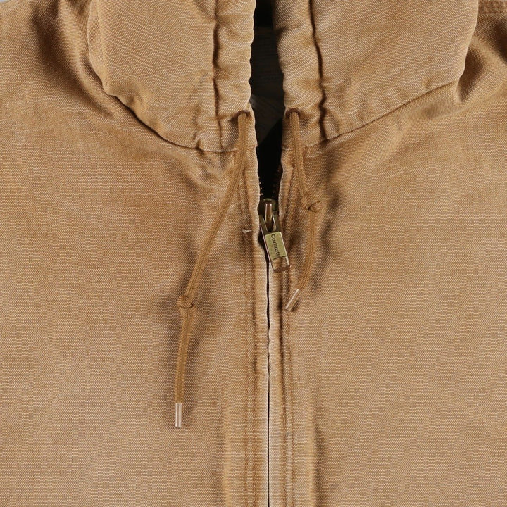 Carhartt Active Jacket, Padded Duck Full-Zip Hoodie, Men's XXL cotton beige type brown Vintage Second Hand