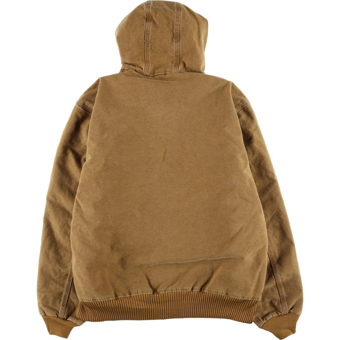 Carhartt Active Jacket, Padded Duck Full-Zip Hoodie, Men's Size L cotton beige type brown Vintage Second Hand