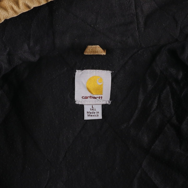 Carhartt Active Jacket, Padded Duck Full-Zip Hoodie, Men's Size L cotton beige type brown Vintage Second Hand