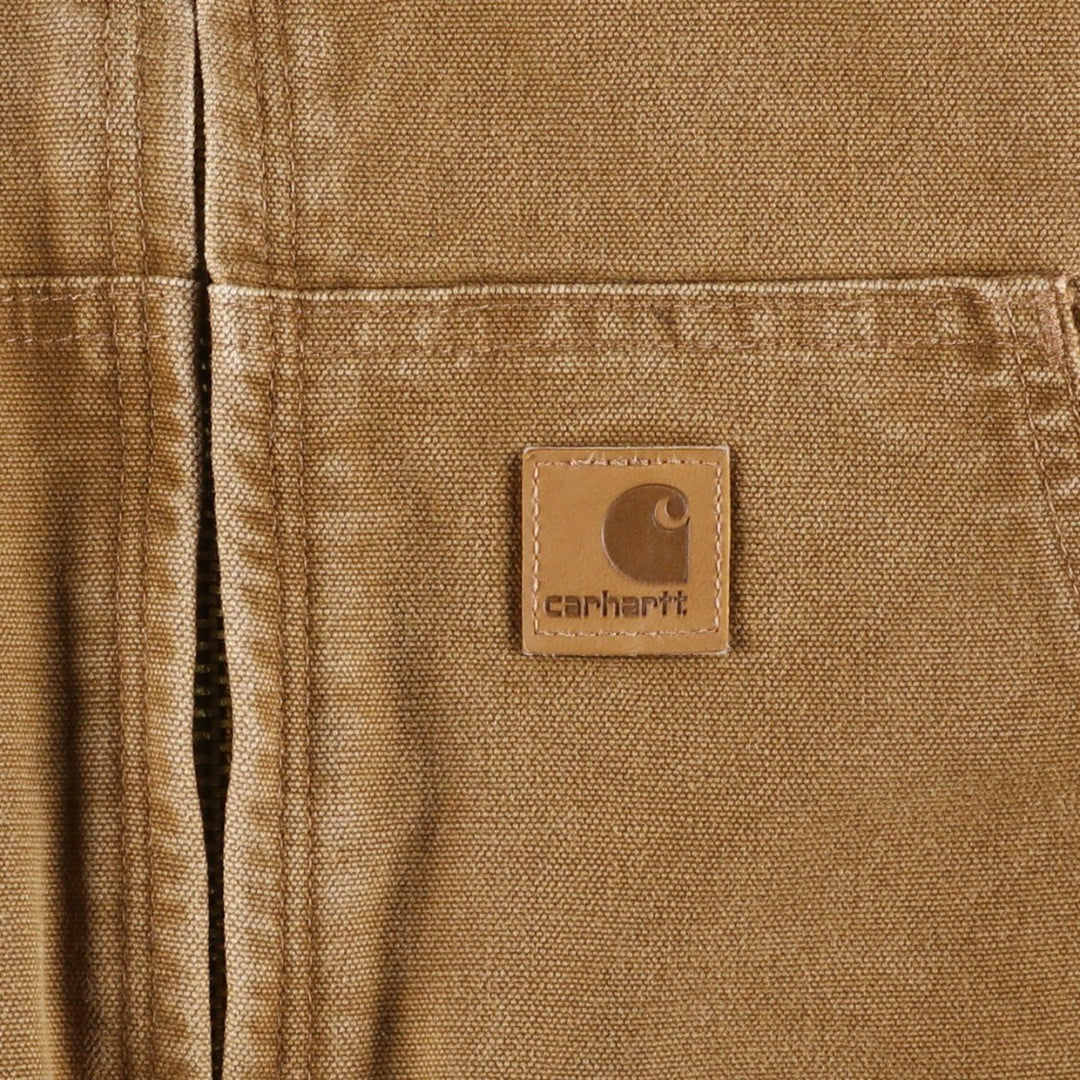 Carhartt Active Jacket, Padded Duck Full-Zip Hoodie, Men's Size L cotton beige type brown Vintage Second Hand