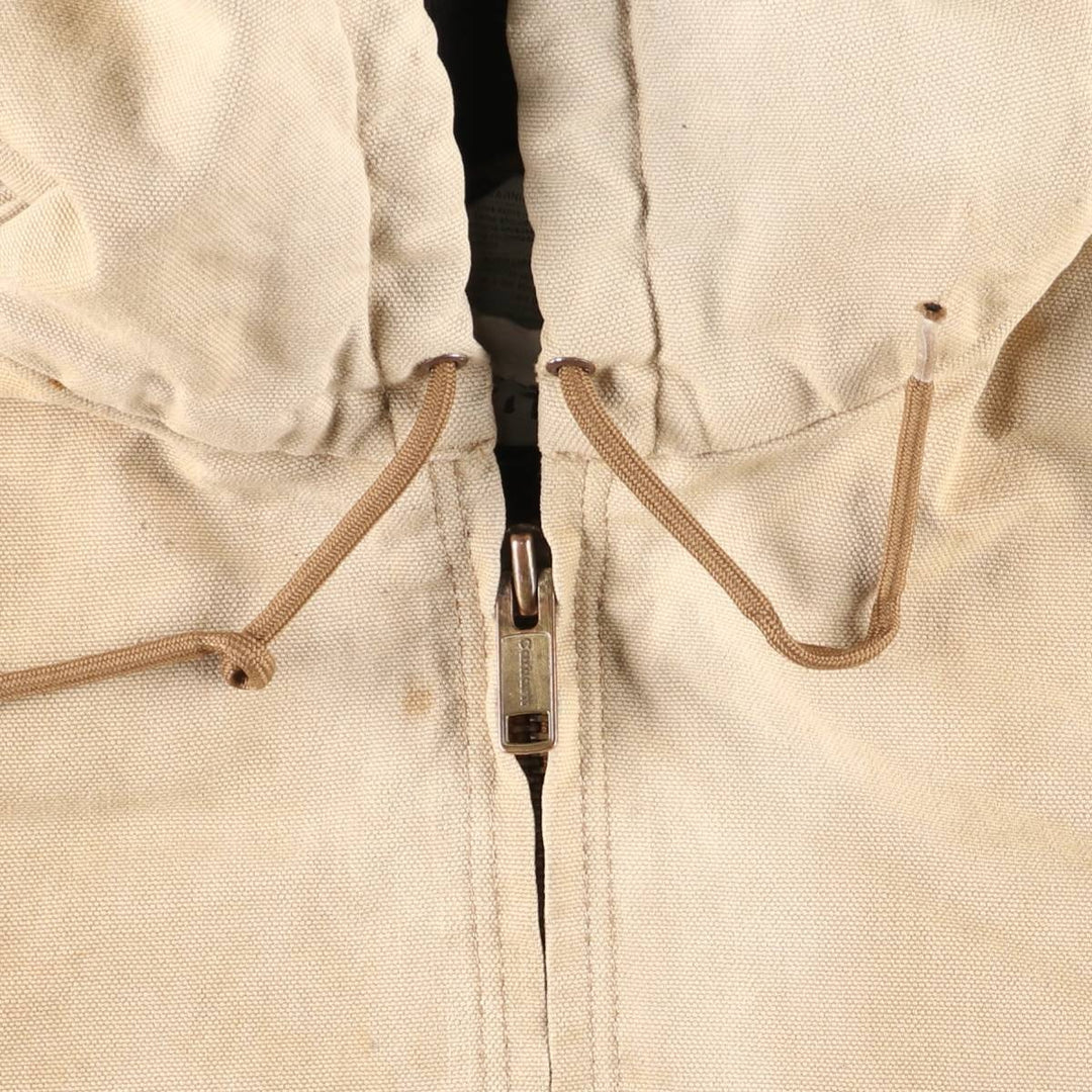 Carhartt Active Jacket, Padded Duck Full-Zip Hoodie, Men's Size Medium cotton brown type Vintage Second Hand