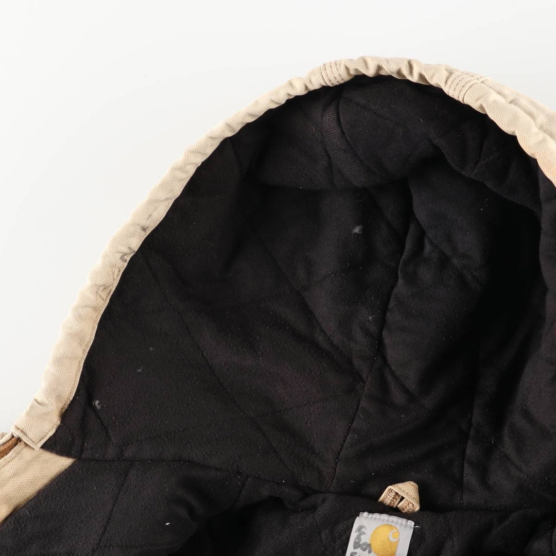 Carhartt Active Jacket, Padded Duck Full-Zip Hoodie, Men's Size Medium cotton brown type Vintage Second Hand