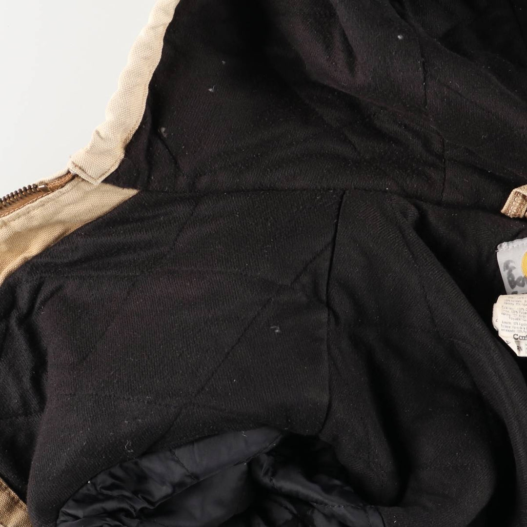 Carhartt Active Jacket, Padded Duck Full-Zip Hoodie, Men's Size Medium cotton brown type Vintage Second Hand