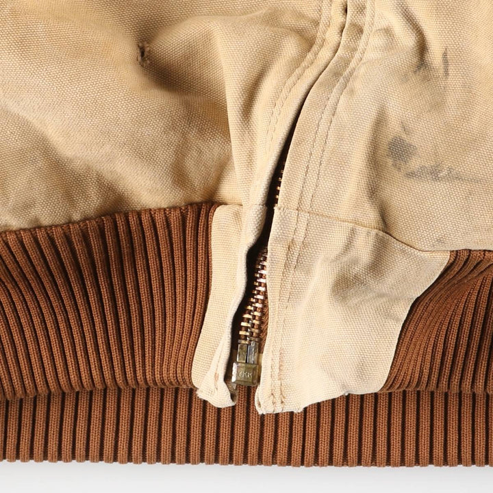 Carhartt Active Jacket, Padded Duck Full-Zip Hoodie, Men's Size Medium cotton brown type Vintage Second Hand