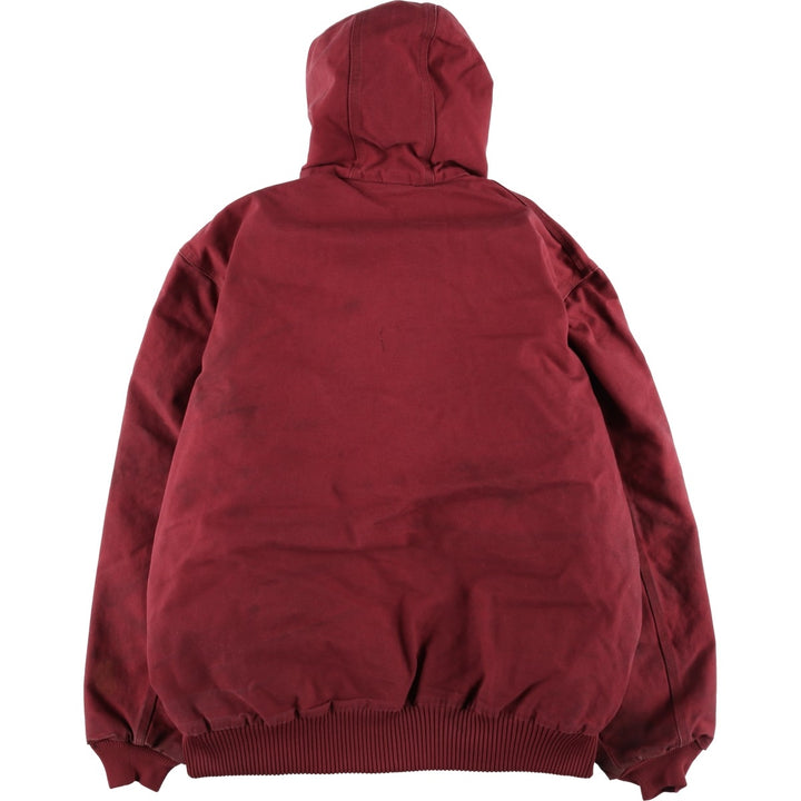 Carhartt Active Jacket Accu-Steel Advertising Insulated Duck Full-Zip Hoodie Men's XL Equivalent cotton red type Vintage Second Hand