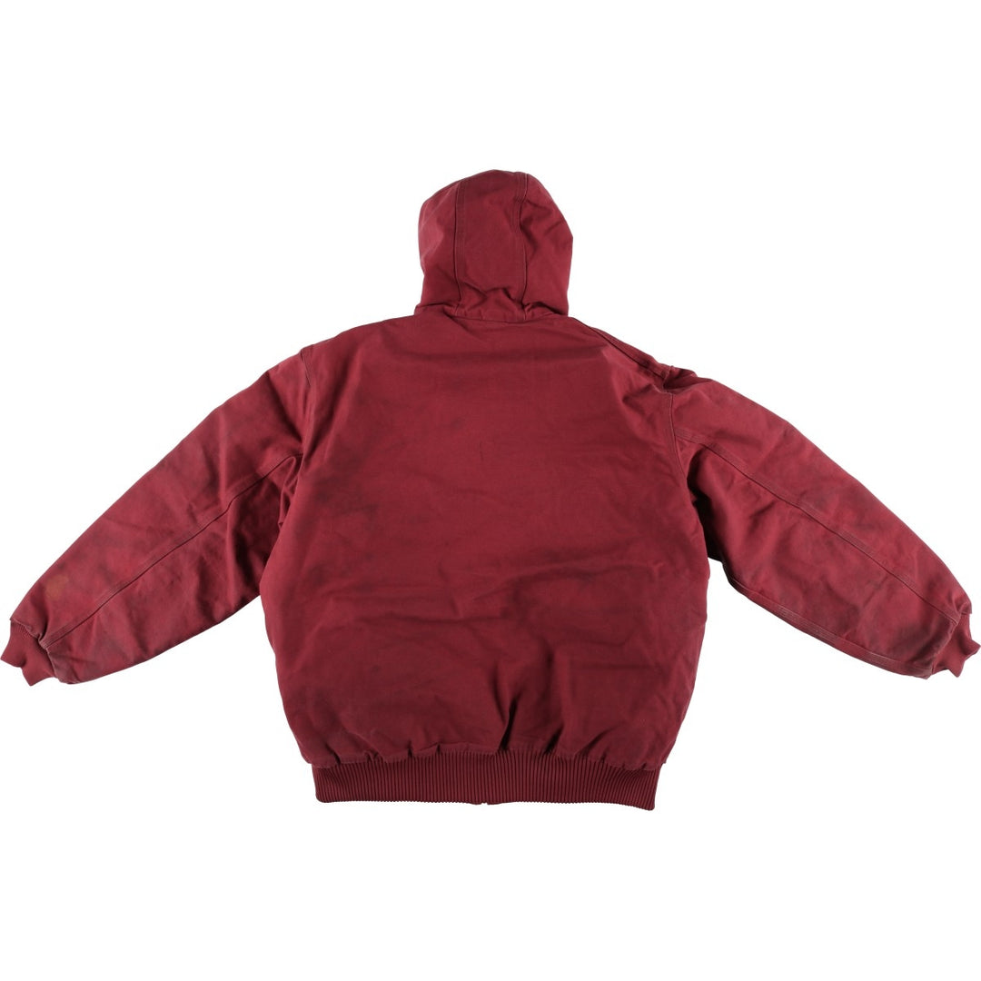 Carhartt Active Jacket Accu-Steel Advertising Insulated Duck Full-Zip Hoodie Men's XL Equivalent cotton red type Vintage Second Hand