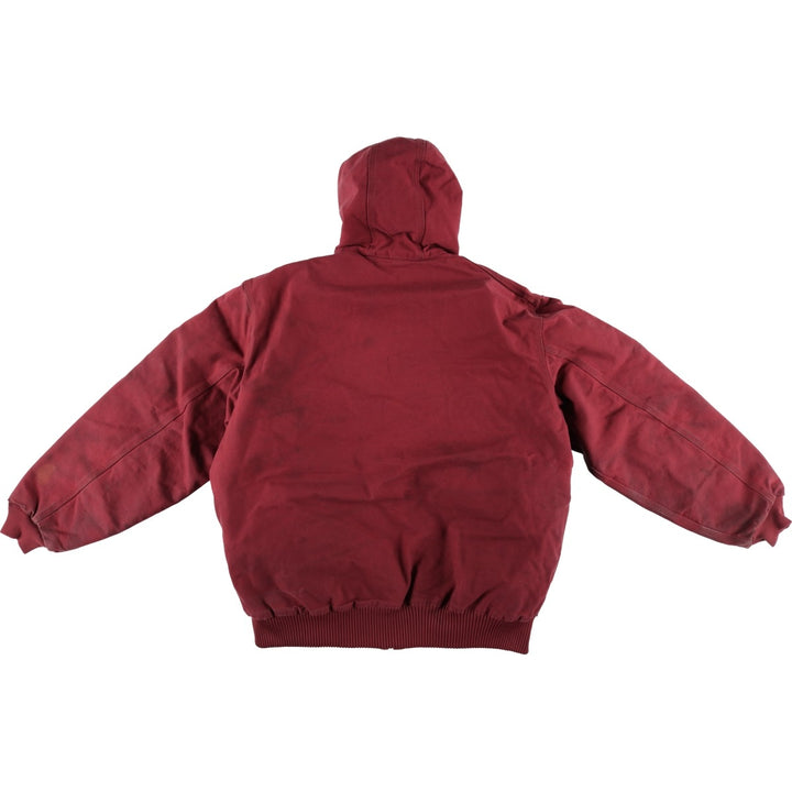 Carhartt Active Jacket Accu-Steel Advertising Insulated Duck Full-Zip Hoodie Men's XL Equivalent cotton red type Vintage Second Hand