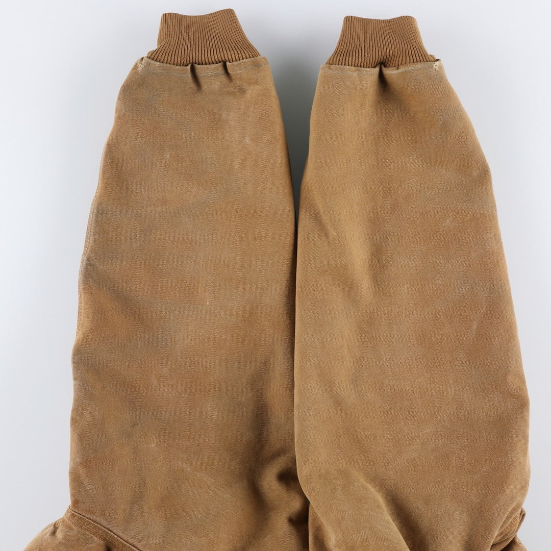 Carhartt Active Jacket, Padded Duck Full-Zip Hoodie, Men's Size Medium cotton beige type brown Vintage Second Hand