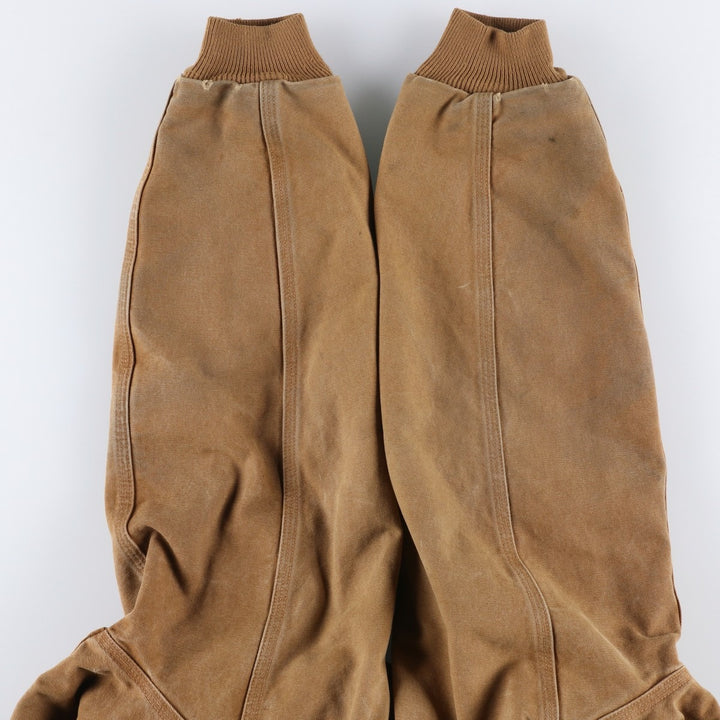 Carhartt Active Jacket, Padded Duck Full-Zip Hoodie, Men's Size Medium cotton beige type brown Vintage Second Hand