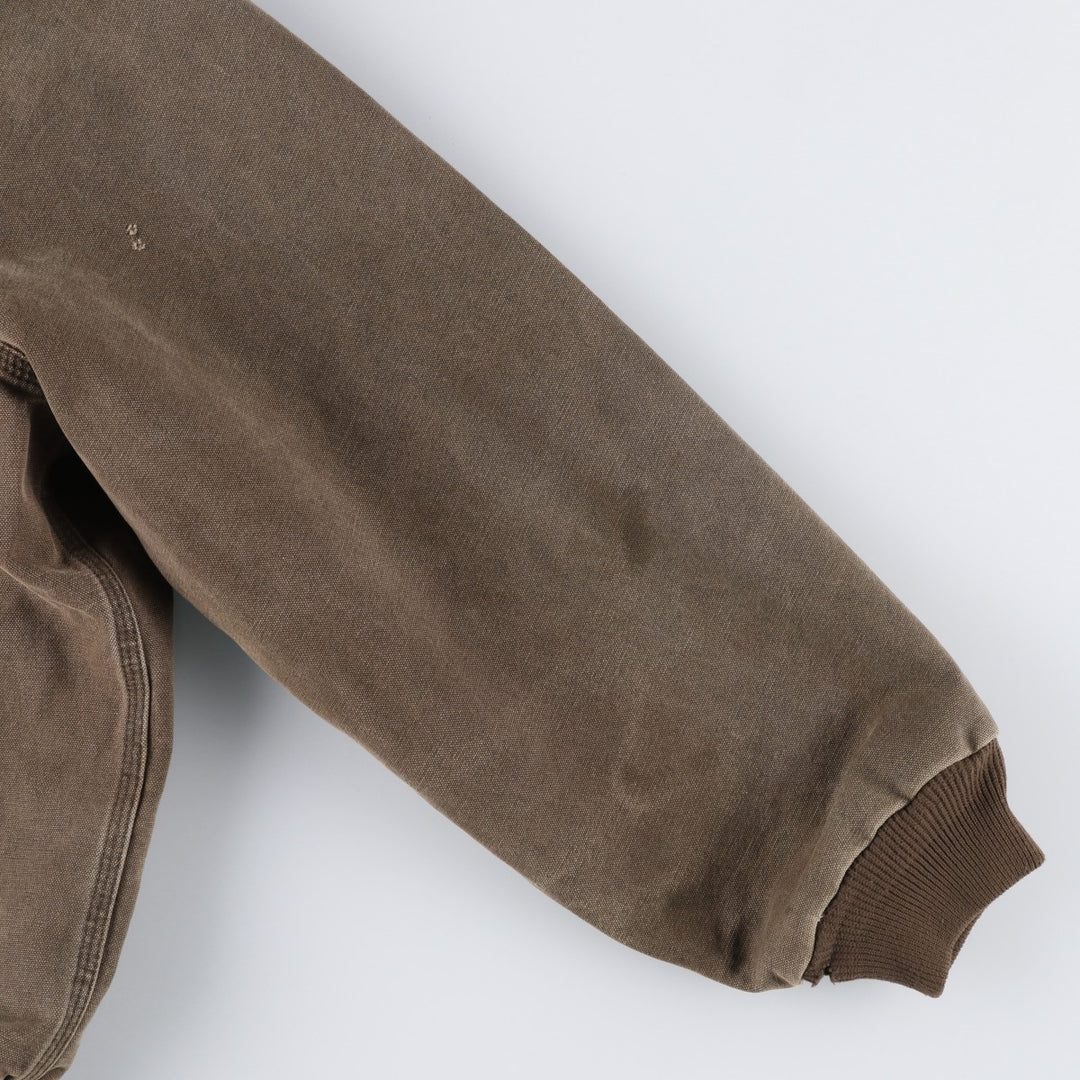 00'S Carhartt Active Jacket Duck Full Zip Hoodie Men's XXL cotton brown type Vintage Second Hand