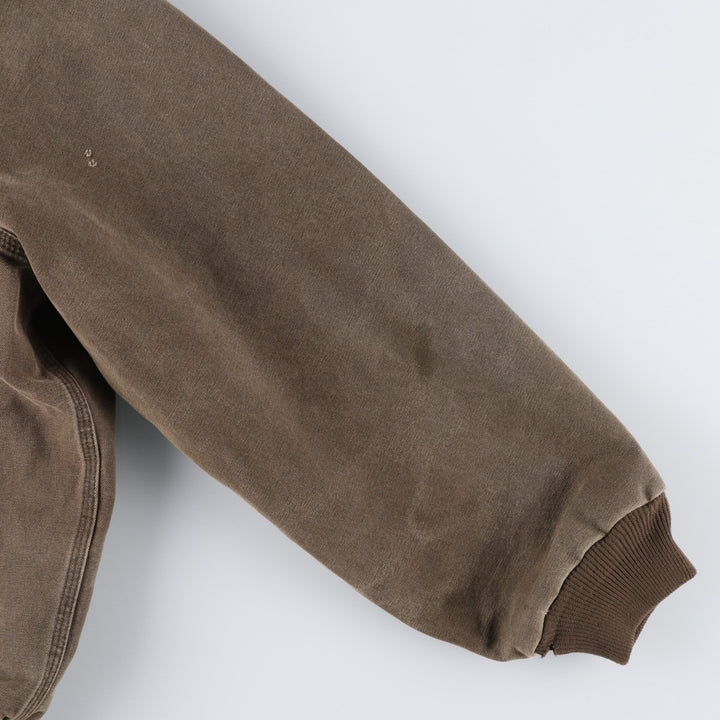 00'S Carhartt Active Jacket Duck Full Zip Hoodie Men's XXL cotton brown type Vintage Second Hand