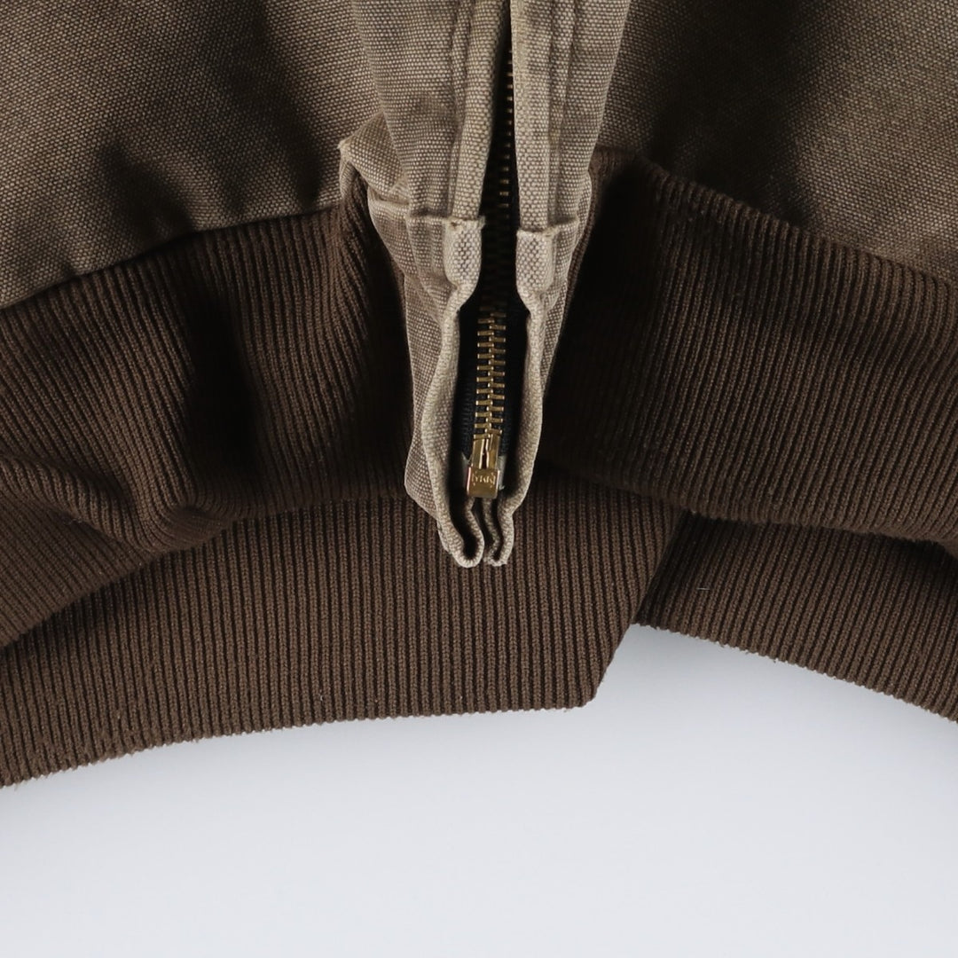 00'S Carhartt Active Jacket Duck Full Zip Hoodie Men's XXL cotton brown type Vintage Second Hand