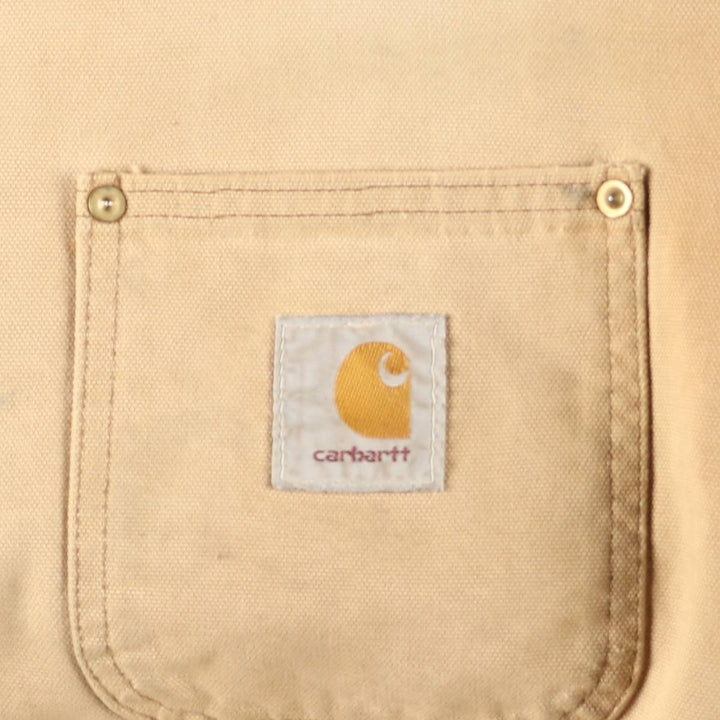 Carhartt Michigan Chore Coat Duck Coverall Men's L size unclear brown type Vintage Second Hand