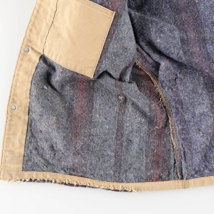 Carhartt Michigan Chore Coat Duck Coverall Men's L size unclear brown type Vintage Second Hand