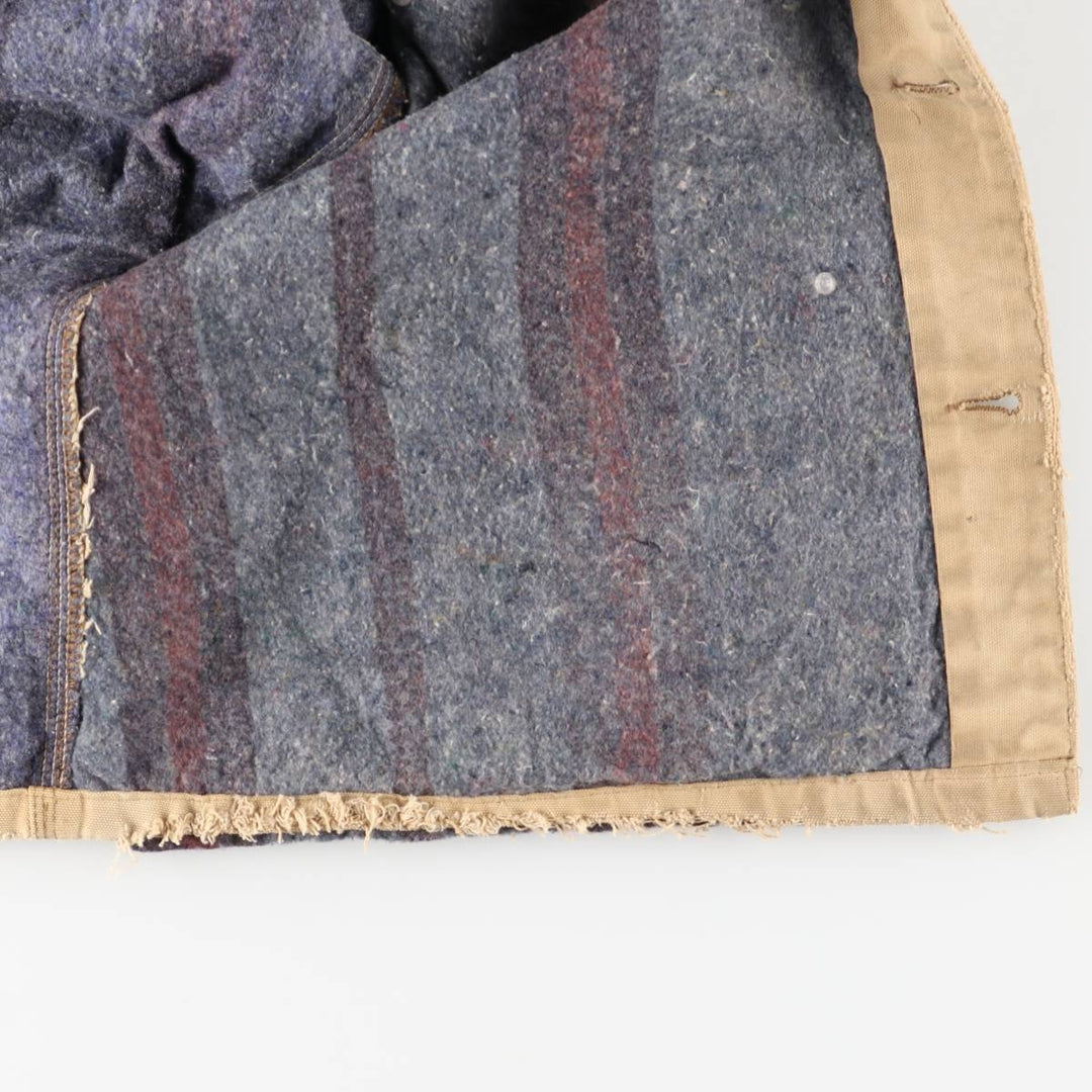 Carhartt Michigan Chore Coat Duck Coverall Men's L size unclear brown type Vintage Second Hand