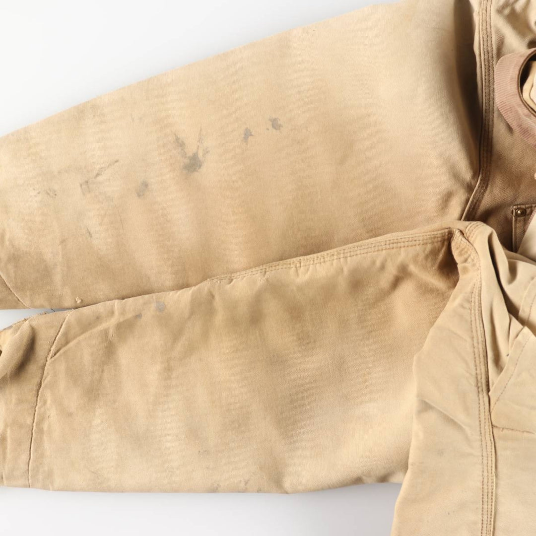 Carhartt Michigan Chore Coat Duck Coverall Men's L size unclear brown type Vintage Second Hand