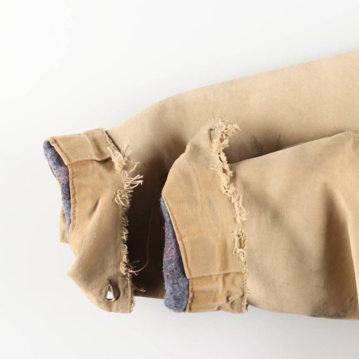 Carhartt Michigan Chore Coat Duck Coverall Men's L size unclear brown type Vintage Second Hand