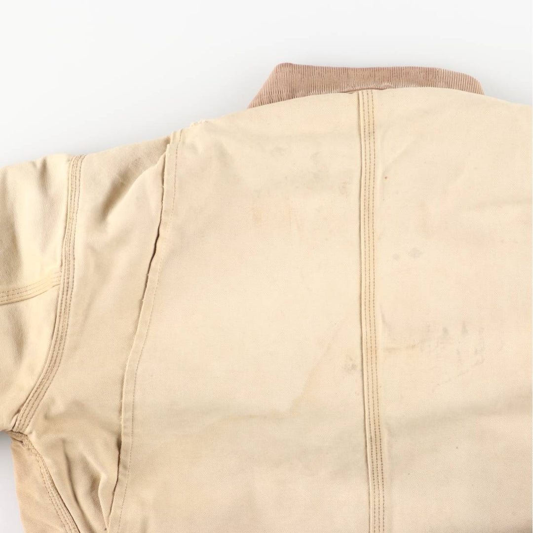 Carhartt Michigan Chore Coat Duck Coverall Men's L size unclear brown type Vintage Second Hand