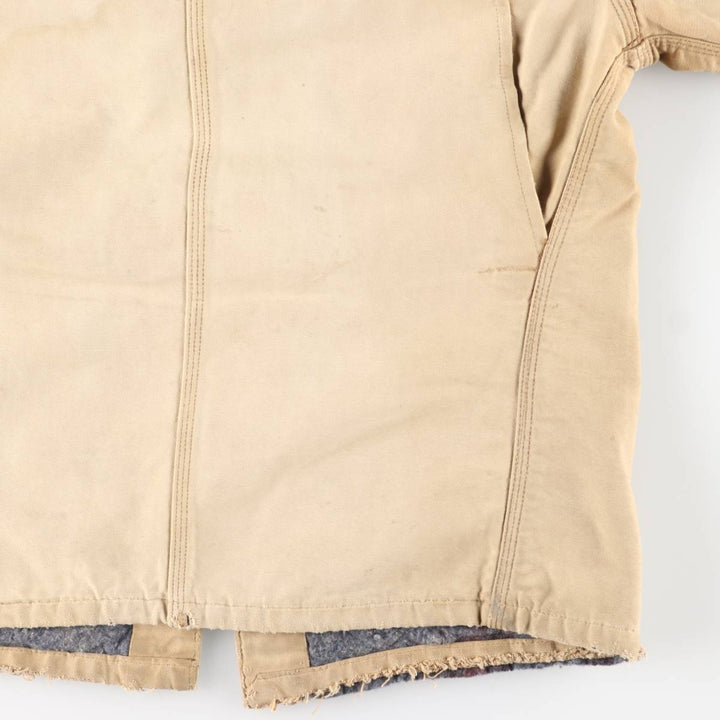 Carhartt Michigan Chore Coat Duck Coverall Men's L size unclear brown type Vintage Second Hand