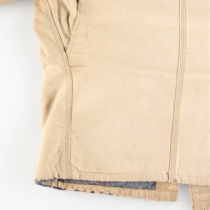 Carhartt Michigan Chore Coat Duck Coverall Men's L size unclear brown type Vintage Second Hand