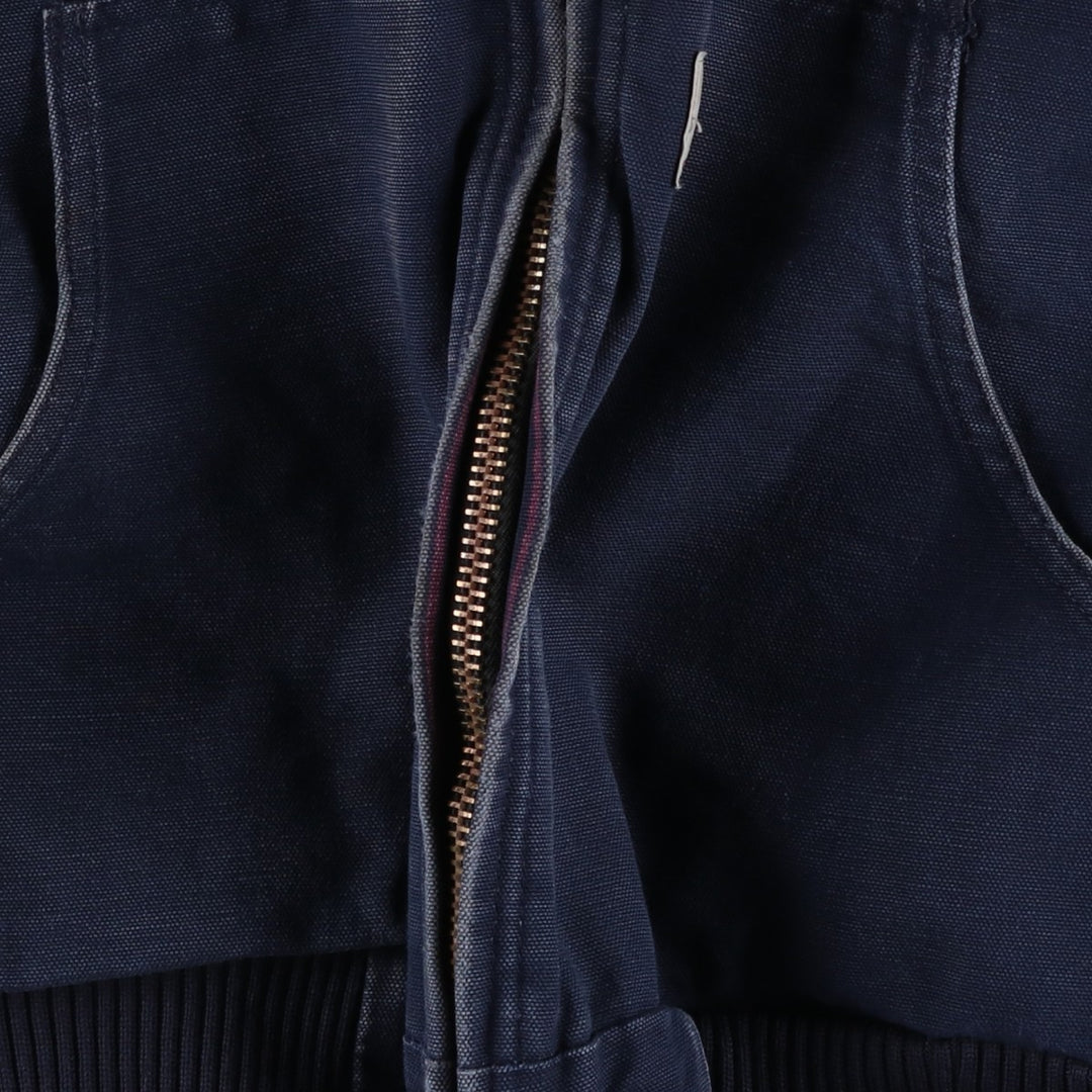 Carhartt Active Jacket, Padded Duck Full-Zip Hoodie, Made in USA, Men's XXL cotton navy blue type Vintage Second Hand