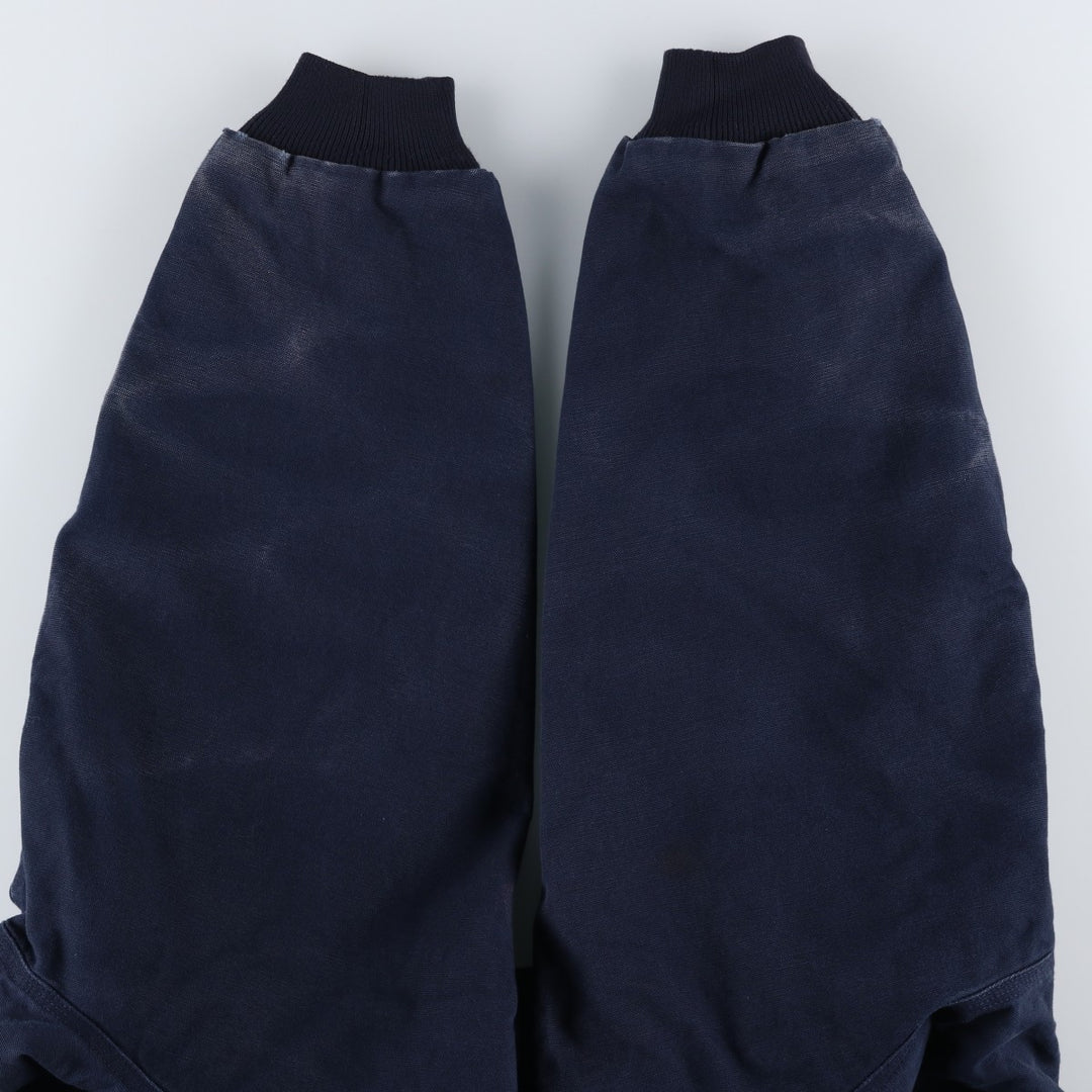 Carhartt Active Jacket, Padded Duck Full-Zip Hoodie, Made in USA, Men's XXL cotton navy blue type Vintage Second Hand