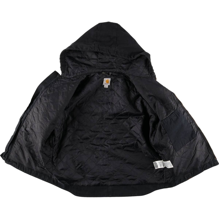 Carhartt Padded Duck Full Zip Hoodie, Men's Size L cotton black type Vintage Second Hand