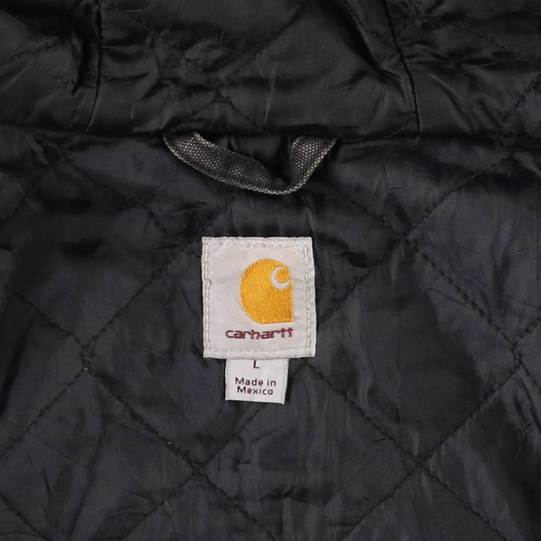 Carhartt Padded Duck Full Zip Hoodie, Men's Size L cotton black type Vintage Second Hand