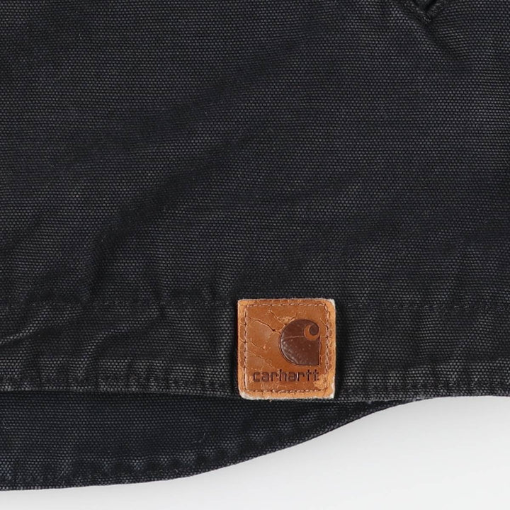Carhartt Padded Duck Full Zip Hoodie, Men's Size L cotton black type Vintage Second Hand