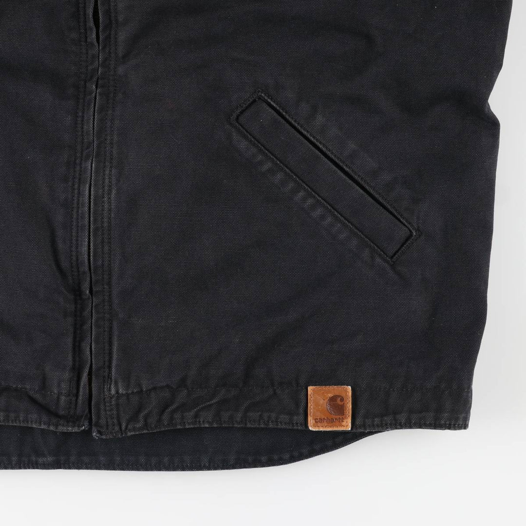 Carhartt Padded Duck Full Zip Hoodie, Men's Size L cotton black type Vintage Second Hand