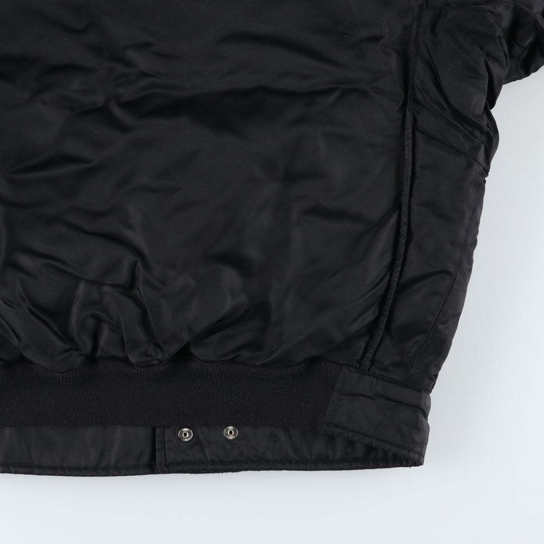 Civilian Schott MA-1 Military Flight Jacket, Men's Size L Nylon black type Vintage Second Hand