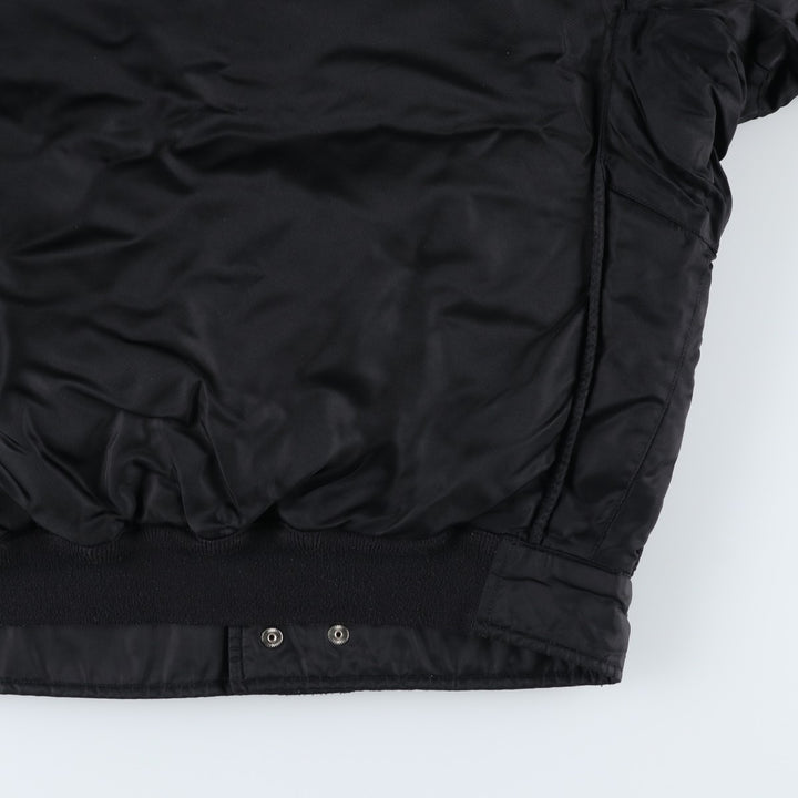 Civilian Schott MA-1 Military Flight Jacket, Men's Size L Nylon black type Vintage Second Hand