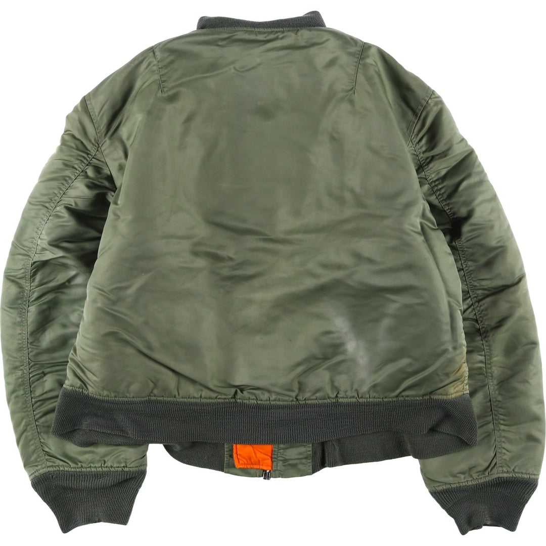 Civilian Alpha ALPHA Military Flight Jacket, Men's Size L (equivalent) Nylon Khaki type Vintage Second Hand