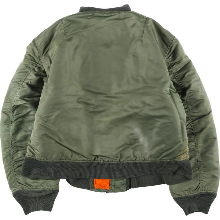 Civilian Alpha ALPHA Military Flight Jacket, Men's Size L (equivalent) Nylon Khaki type Vintage Second Hand
