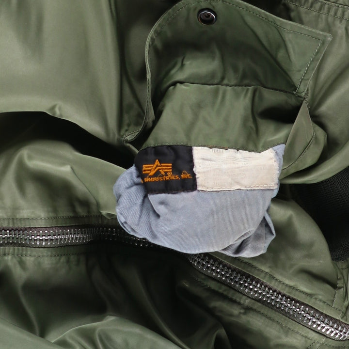 Civilian Alpha ALPHA Military Flight Jacket, Men's Size L (equivalent) Nylon Khaki type Vintage Second Hand