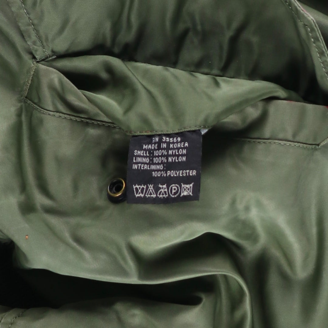 Civilian Alpha ALPHA Military Flight Jacket, Men's Size L (equivalent) Nylon Khaki type Vintage Second Hand
