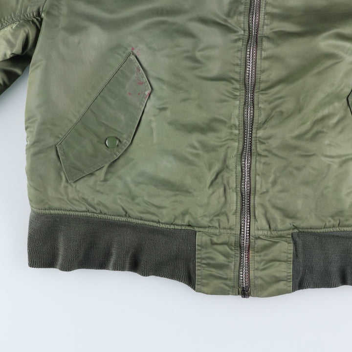 Civilian Alpha ALPHA Military Flight Jacket, Men's Size L (equivalent) Nylon Khaki type Vintage Second Hand