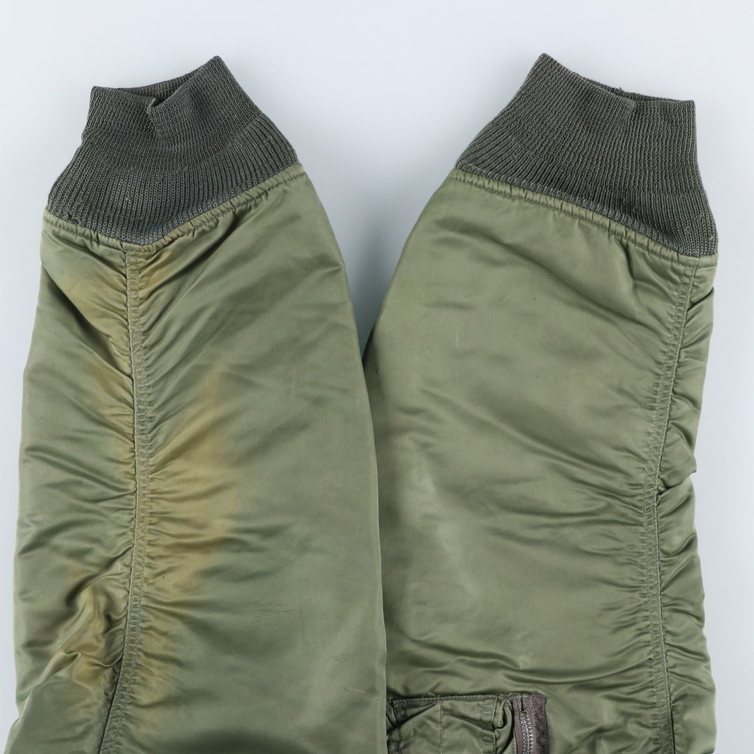 Civilian Alpha ALPHA Military Flight Jacket, Men's Size L (equivalent) Nylon Khaki type Vintage Second Hand