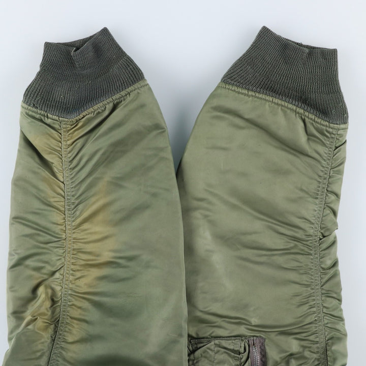 Civilian Alpha ALPHA Military Flight Jacket, Men's Size L (equivalent) Nylon Khaki type Vintage Second Hand