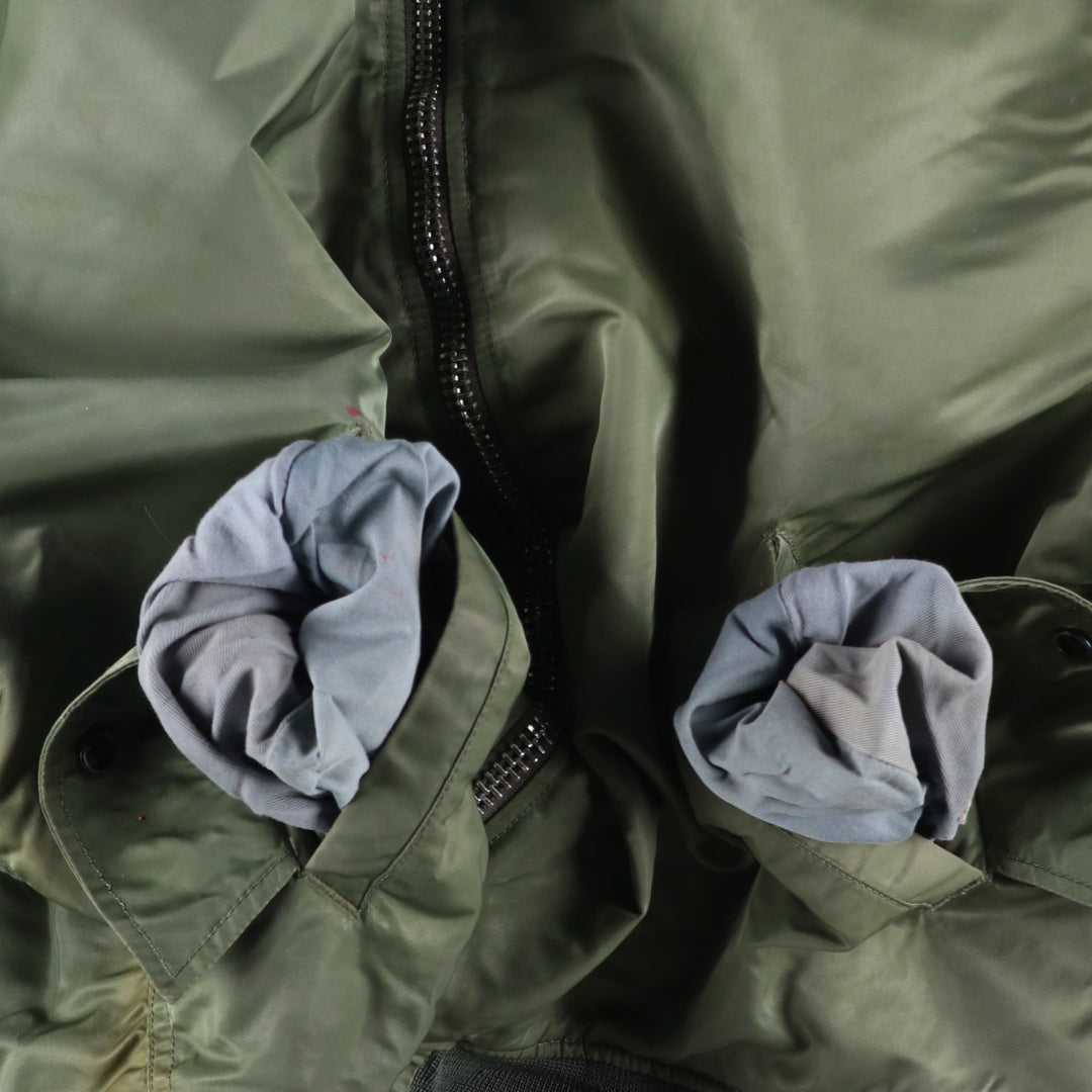 Civilian Alpha ALPHA Military Flight Jacket, Men's Size L (equivalent) Nylon Khaki type Vintage Second Hand