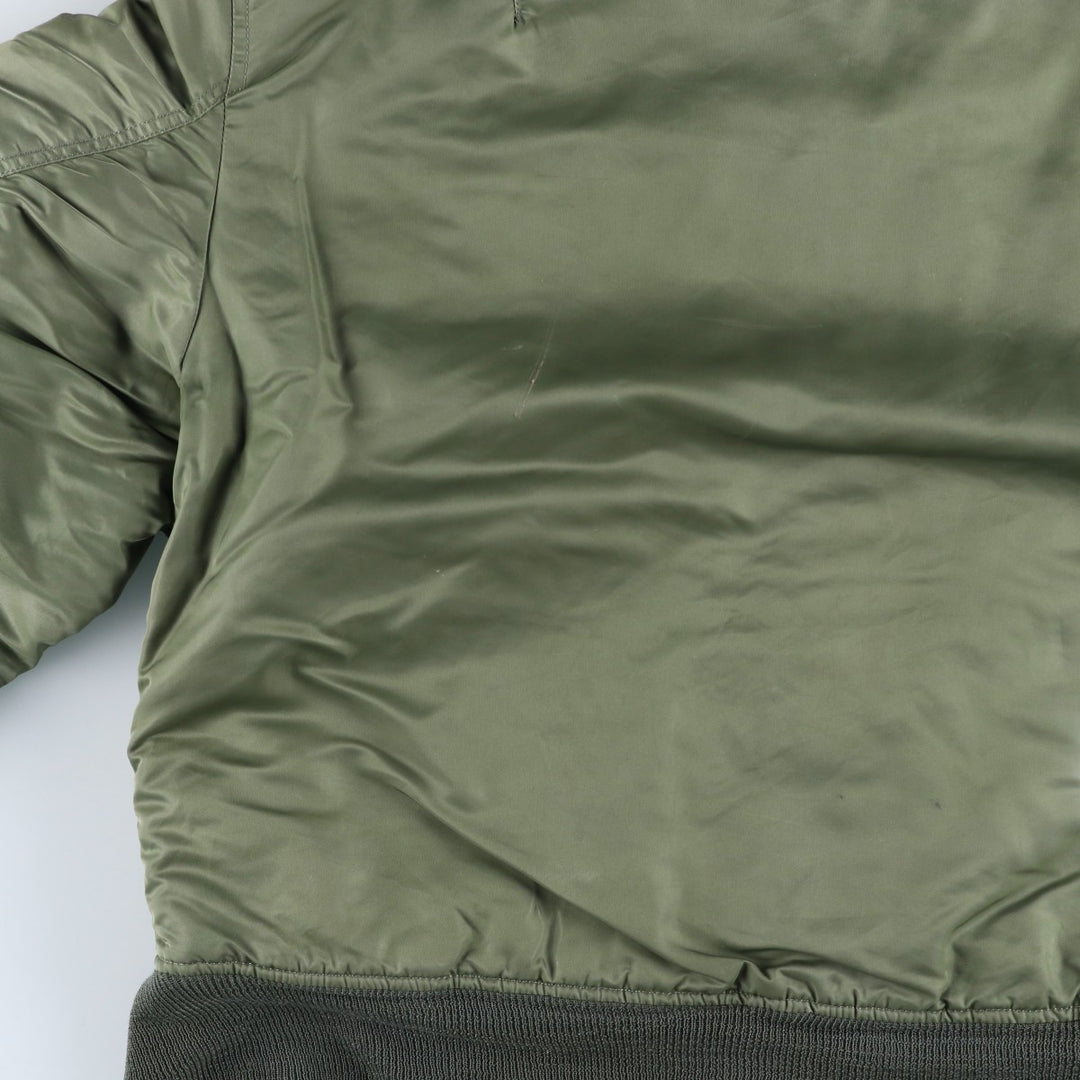 Civilian Alpha ALPHA Military Flight Jacket, Men's Size L (equivalent) Nylon Khaki type Vintage Second Hand