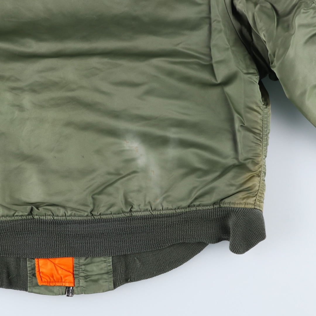 Civilian Alpha ALPHA Military Flight Jacket, Men's Size L (equivalent) Nylon Khaki type Vintage Second Hand
