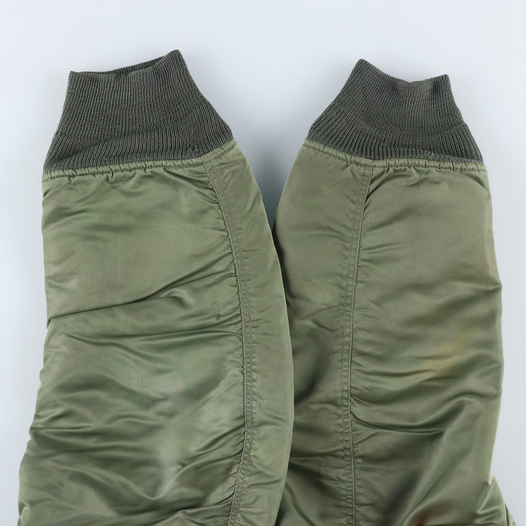 Civilian Alpha ALPHA Military Flight Jacket, Men's Size L (equivalent) Nylon Khaki type Vintage Second Hand