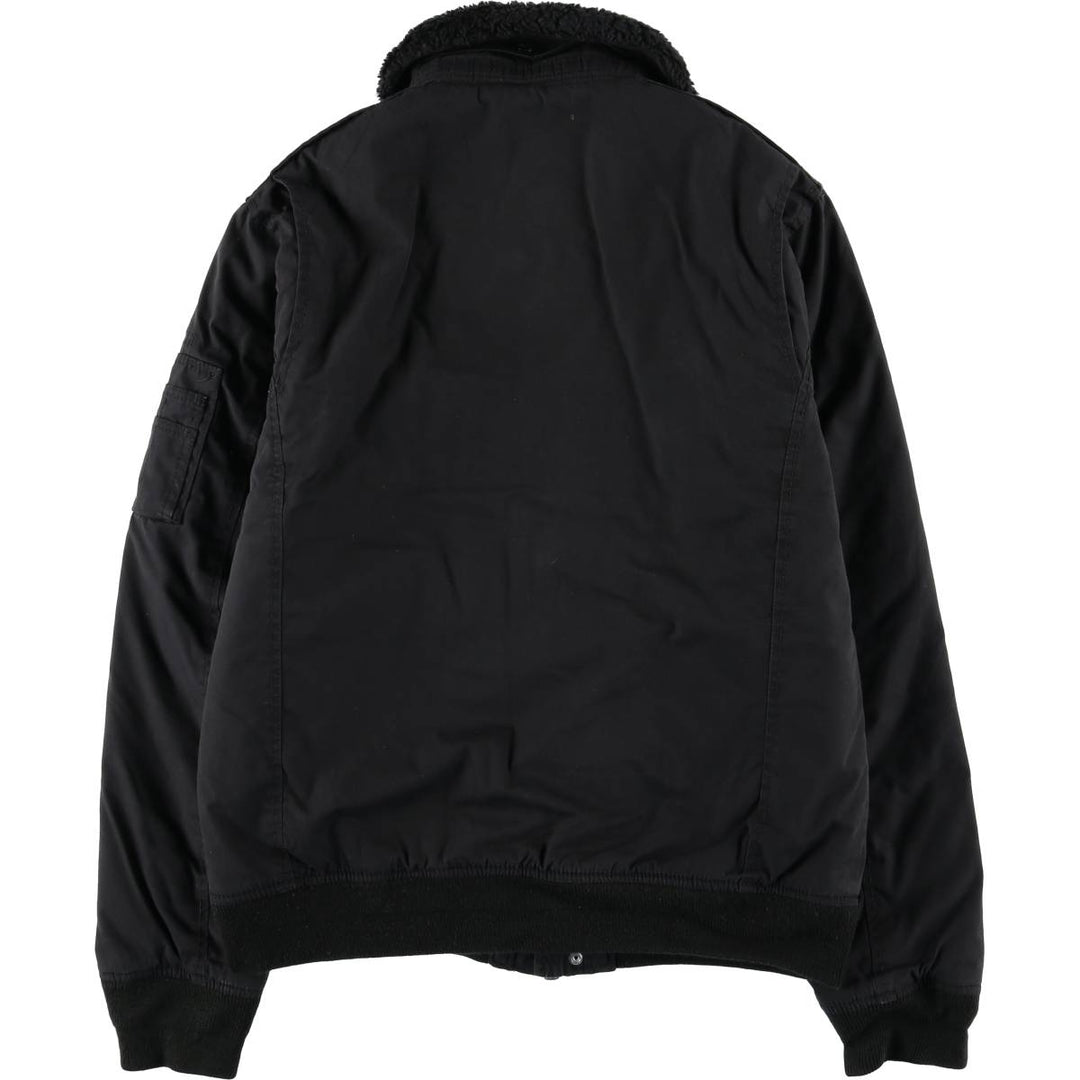 Civilian-made Schott TYPE-U padded military flight jacket, men's size XXL equivalent. polyester black type Vintage Second Hand