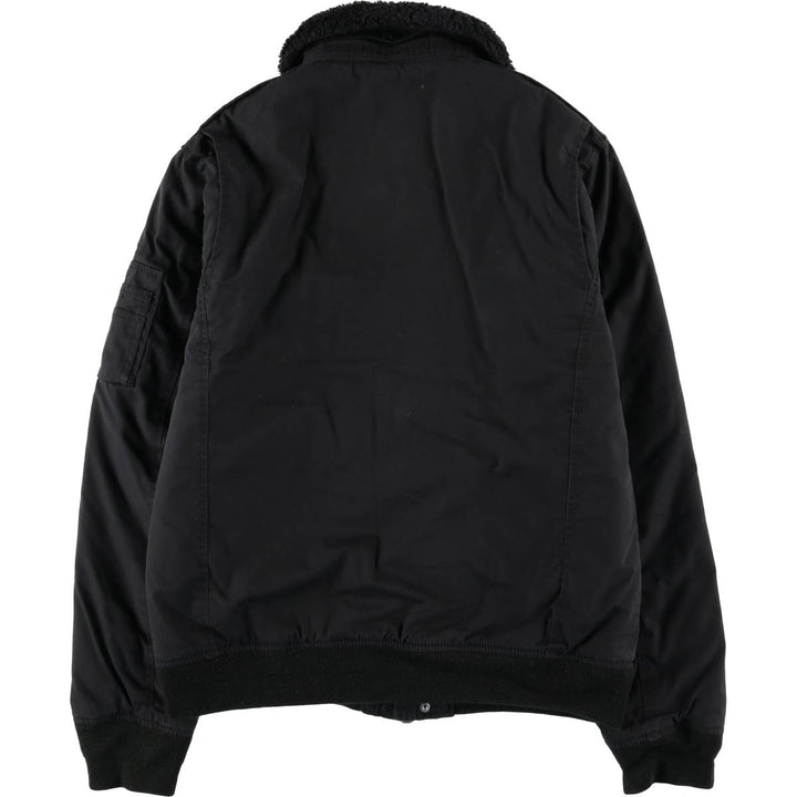 Civilian-made Schott TYPE-U padded military flight jacket, men's size XXL equivalent. polyester black type Vintage Second Hand