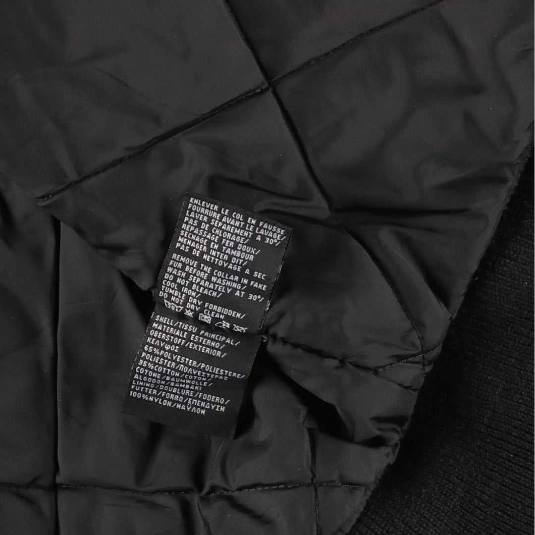 Civilian-made Schott TYPE-U padded military flight jacket, men's size XXL equivalent. polyester black type Vintage Second Hand