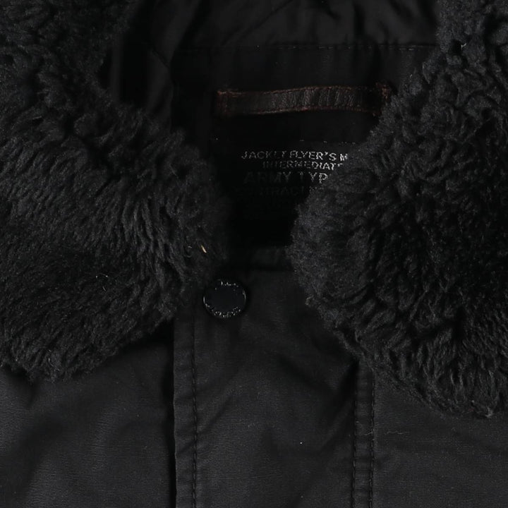 Civilian-made Schott TYPE-U padded military flight jacket, men's size XXL equivalent. polyester black type Vintage Second Hand