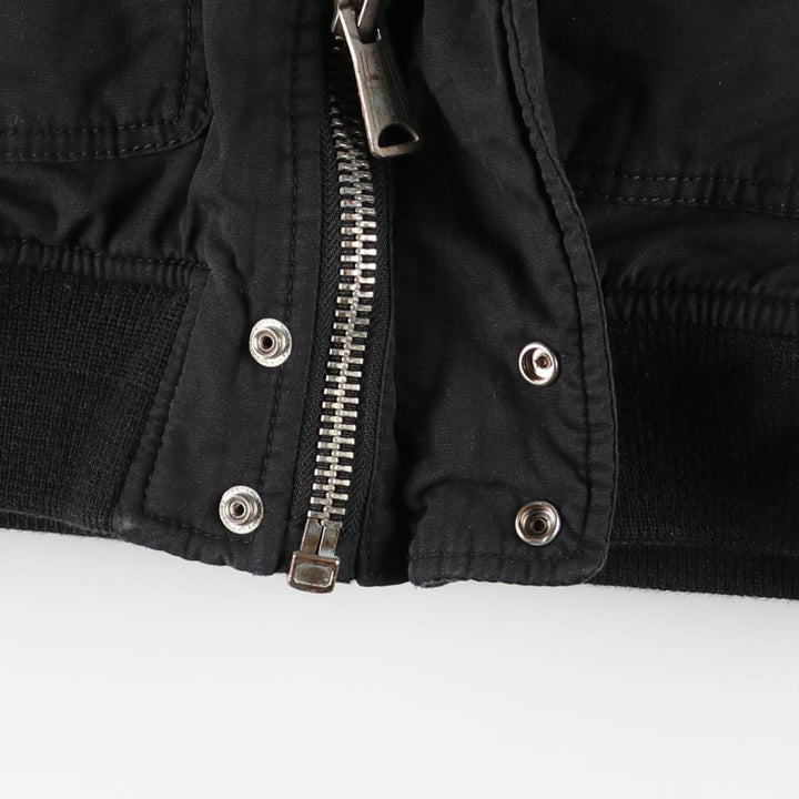 Civilian-made Schott TYPE-U padded military flight jacket, men's size XXL equivalent. polyester black type Vintage Second Hand